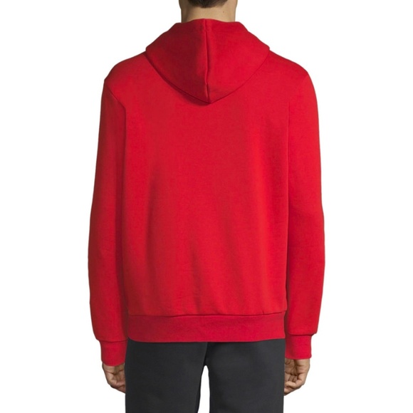NEW  RED MEN'S PUMA  Pullover  Fleece lined HOODY LOGO HOODIE SZ XL - Picture 3 of 12